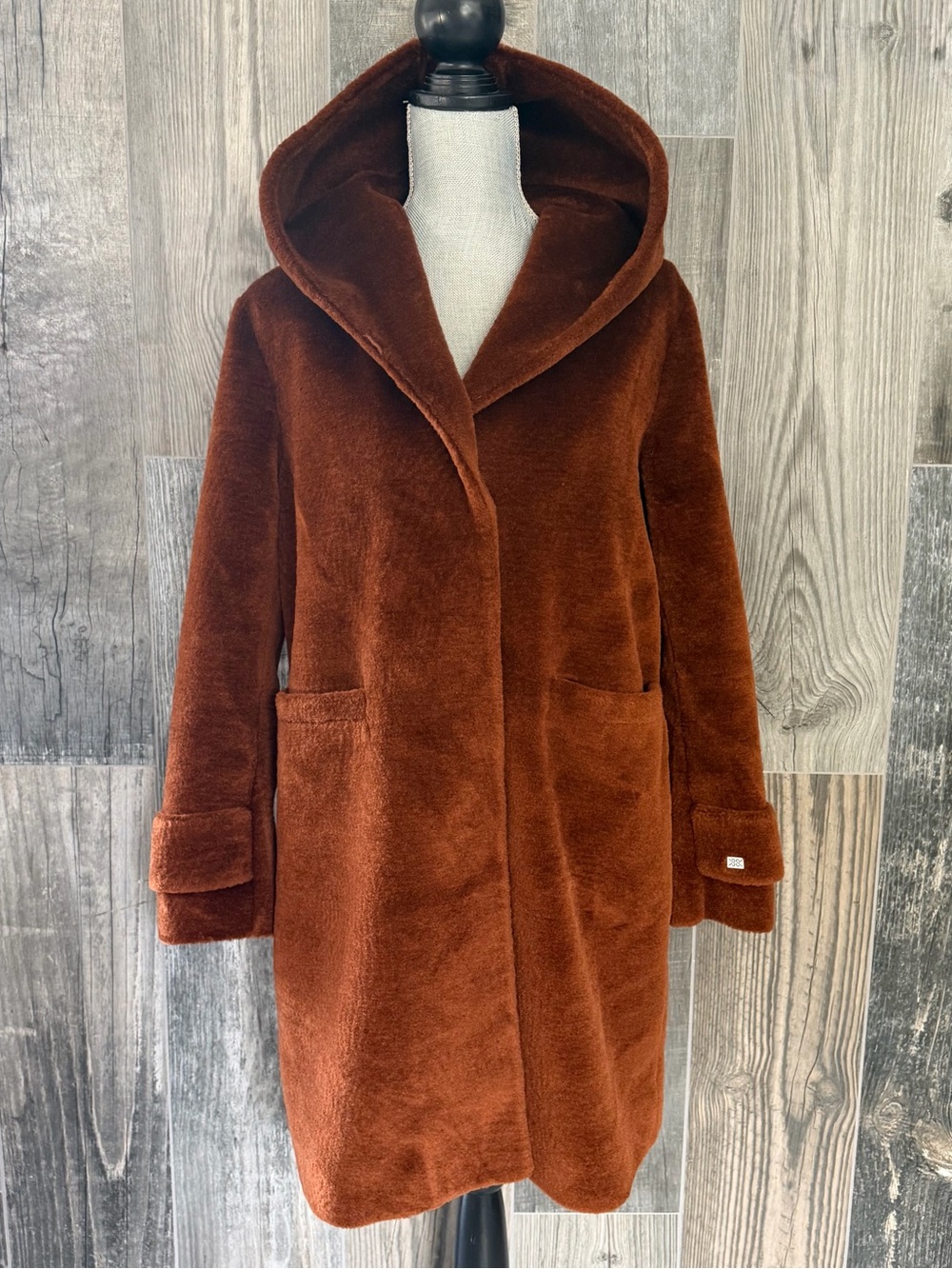 Soia & Kyo Rubina Embossed Wool Coat in Autumn